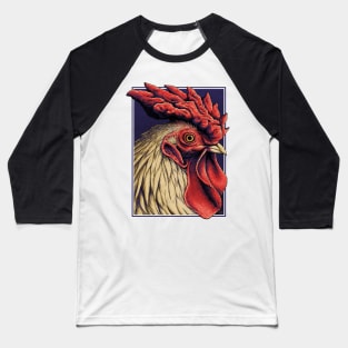 Chicken Portrait Baseball T-Shirt